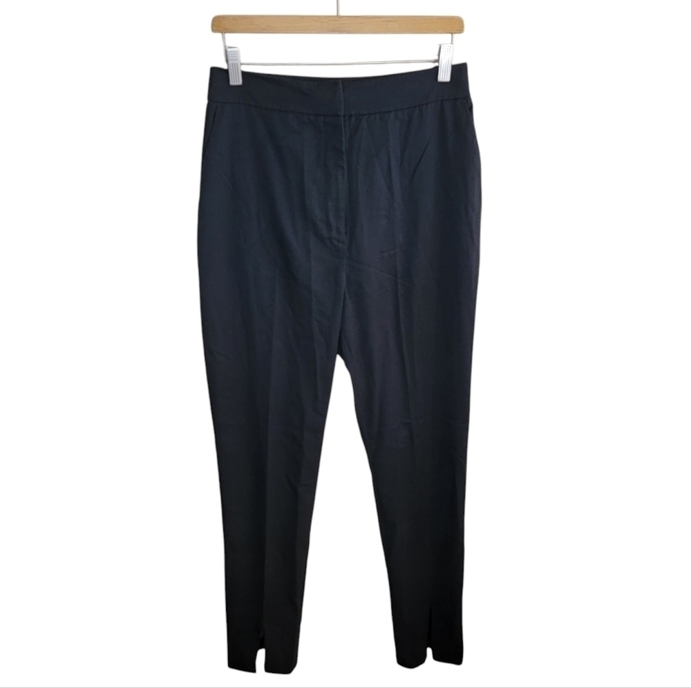 Prologue Classic Black Dress Pants Slacks with Front Slit Seam Size 8